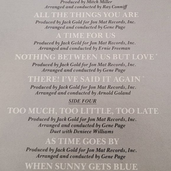 Johnny Mathis "The First 25 Years" The Silver Anniversary Album LP Vinyl Record - Picture 4 of 5